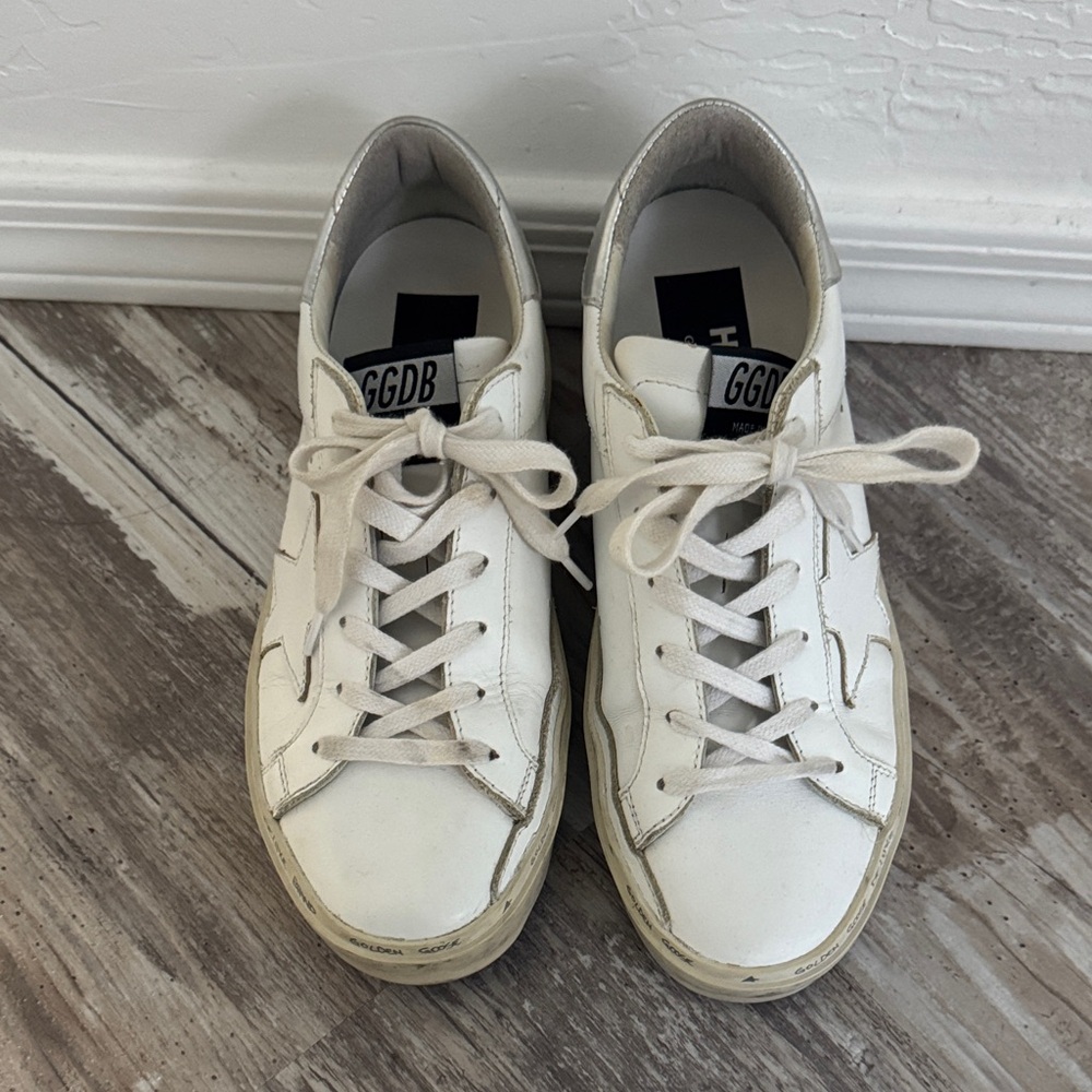 Golden Goose White Platform Sneakers